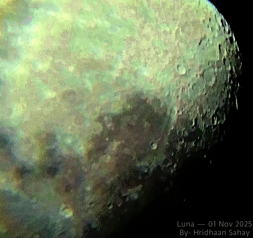 Close-up of the Moon's surface and craters